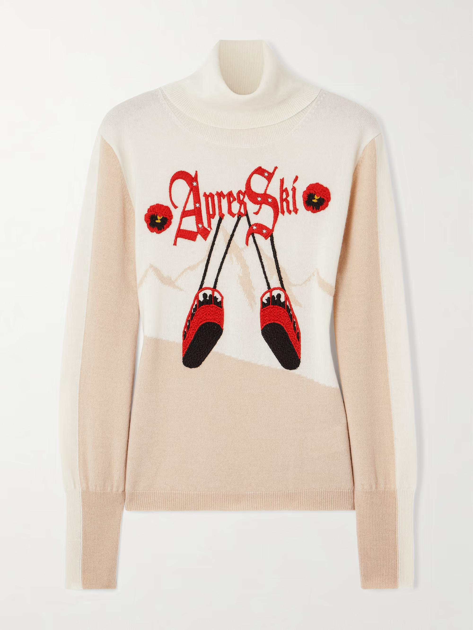 + Markarian Aprés Ski embroidered jacquard-knit wool and cashmere-blend turtleneck sweater | NET-A-PORTER (UK & EU)