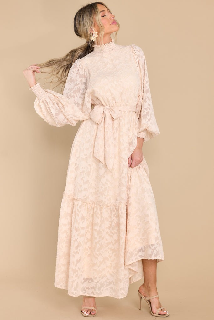Bring You Serenity Ivory Maxi Dress | Red Dress 