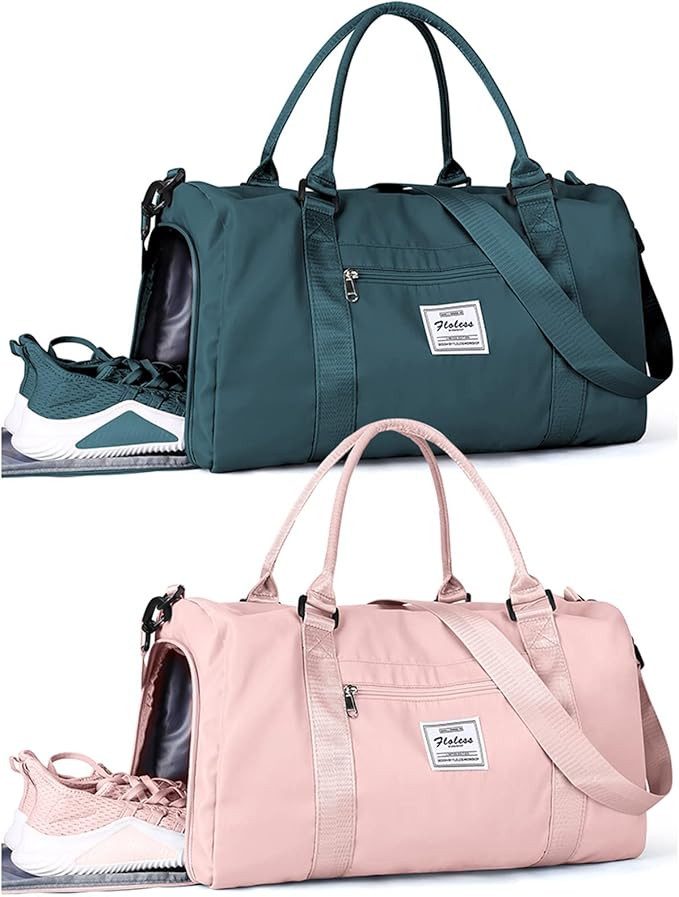 Gym Bag Womens Mens with Shoes Compartment and Wet Pocket,Travel Duffel Bag for Women for Plane,S... | Amazon (US)