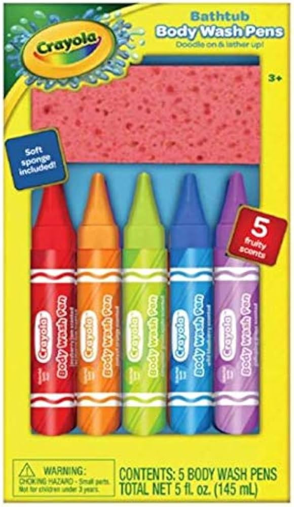 Crayola Bathtub Body Wash Pen and Sponge Fun Bath Set | Amazon (US)
