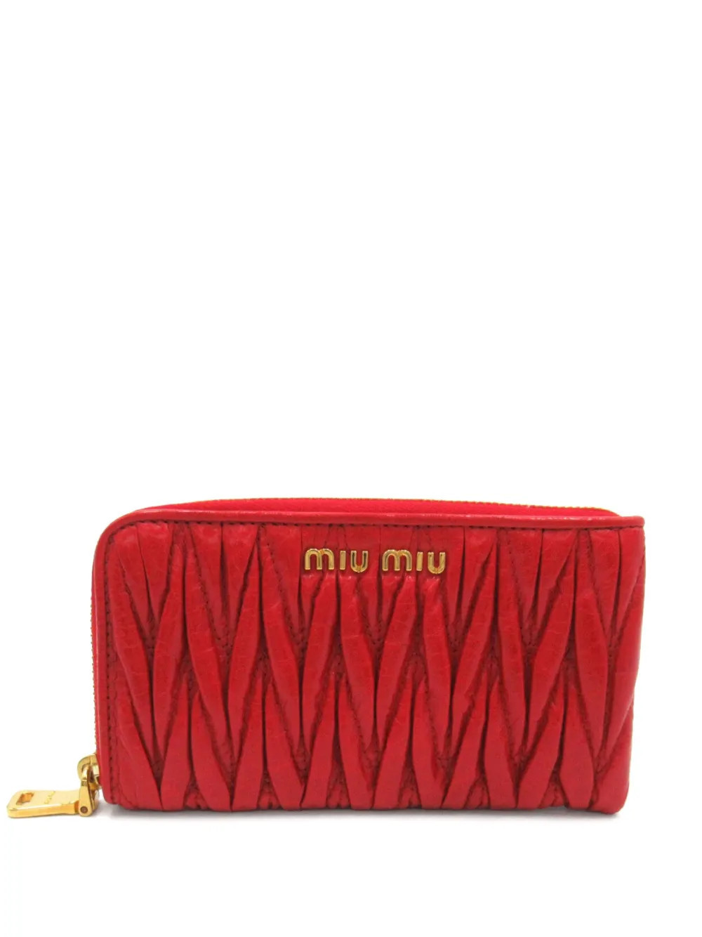 Miu Miu Pre-Owned 2010s matelassé iPhone pouch - Red | Farfetch Global