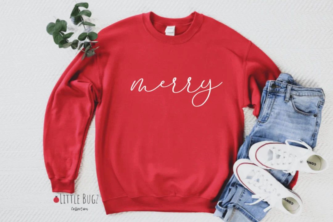 Matching Mama Mini Merry Sweatshirt Merry Christmas - Etsy | Etsy (US)