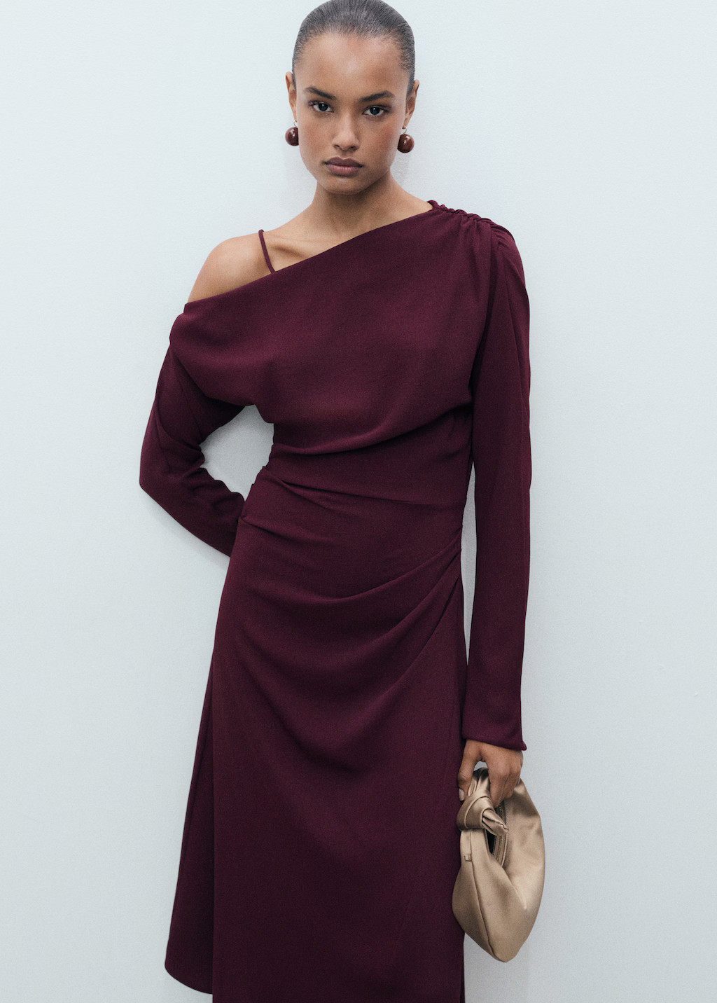 Asymmetrical midi-dress - Women | MANGO USA | Mango (US/MX/AU)