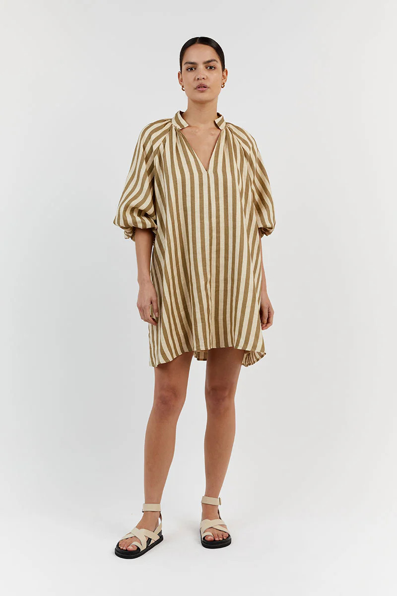 CLEMENCE MOSS LINEN SMOCK DRESS | DISSH