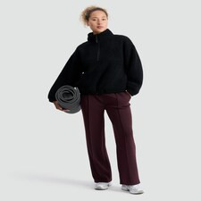 F&F Active Fleece Half Zip Jacket in Black | Tesco F&F