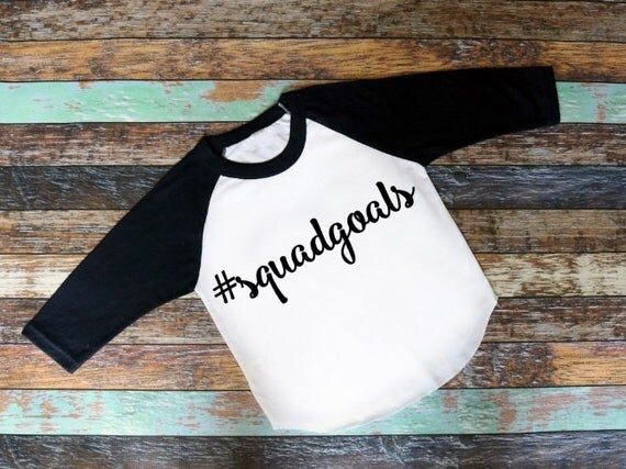 Squad Goals, Goals Shirt, Kids T-Shirt, Raglan Shirt, Kids Raglan, Kid, Shirt, Toddler, Hipster Shir | Etsy (US)