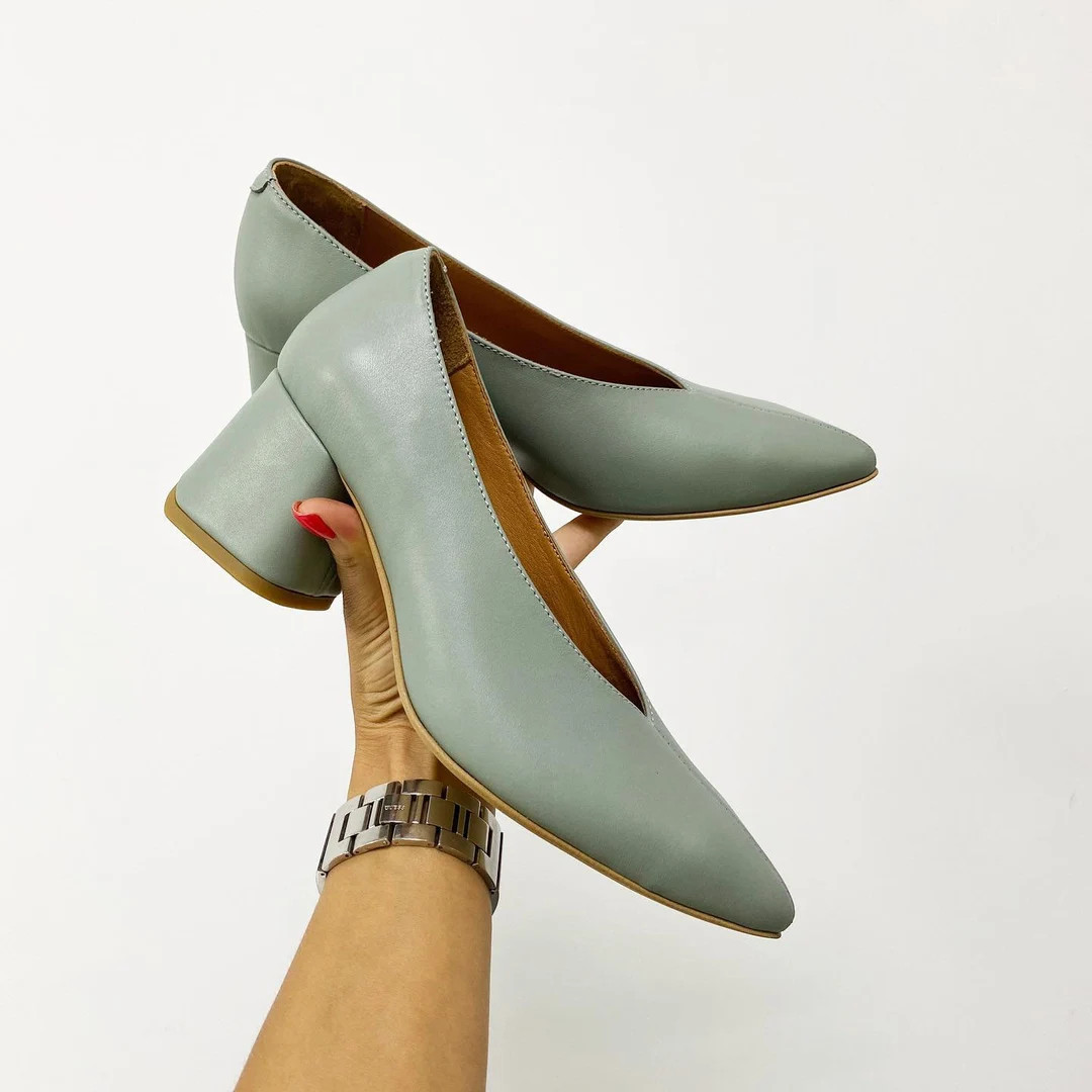 Classic Soft Leather Shoes-gloves on a Low Heel. They Can Be Ordered in Any Color of Your Choice ... | Etsy (US)