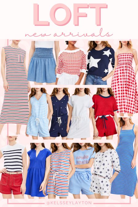 Loft new arrivals, loft favorites, red white and blue outfit, Memorial Day weekend outfit, 4th of July outfit 

#LTKSeasonal #LTKSaleAlert