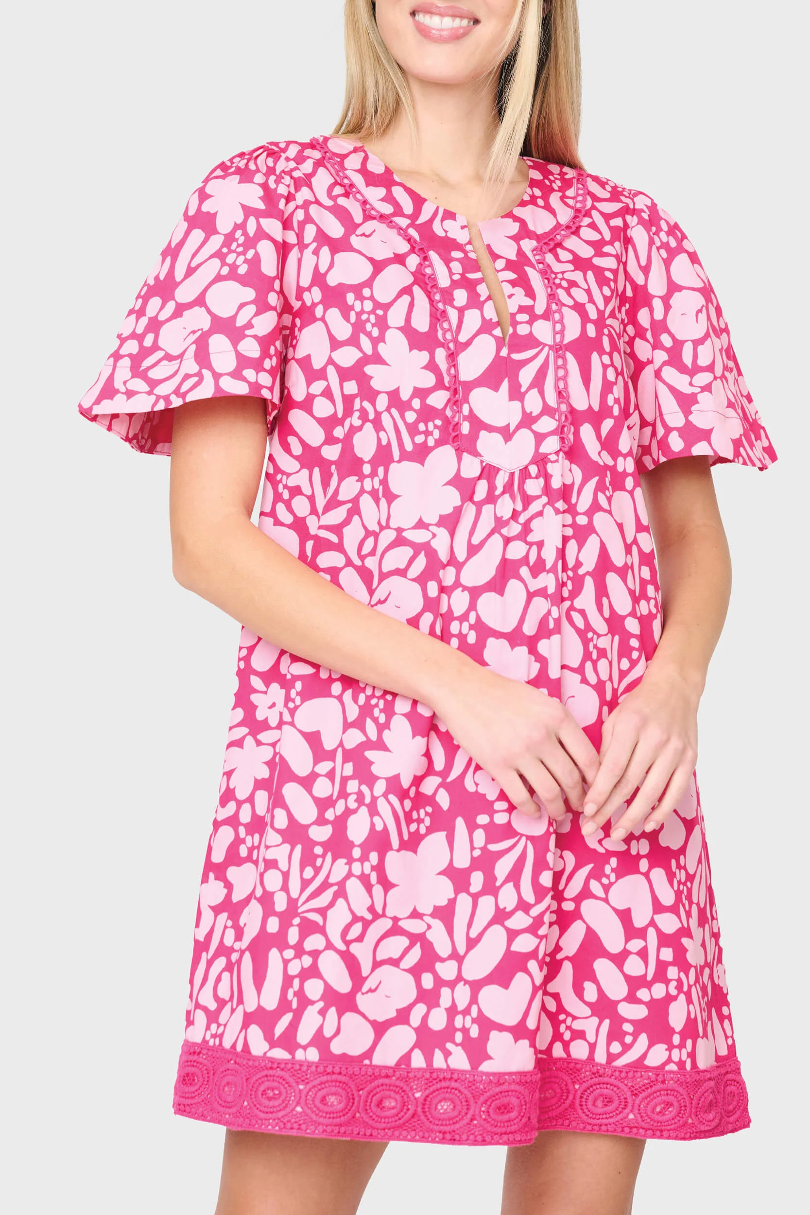 Crochet Trimmed Cabana Dress | Gibsonlook