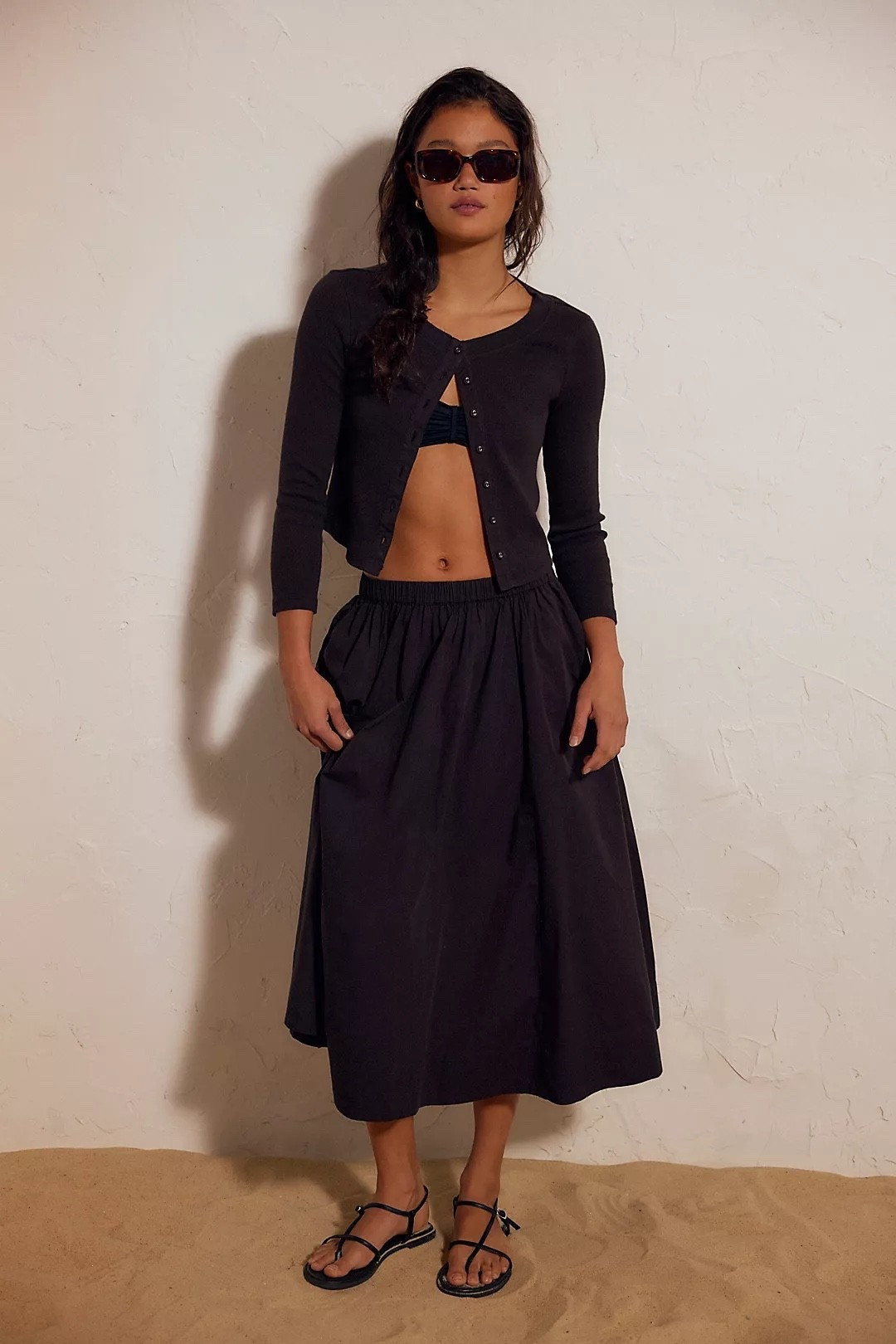 The Free People Perfect Tones Set is that effortless outfit you throw on and instantly look put together 🤍

This black matching set features a lightweight cardigan-style top and a flowy midi skirt — perfect for that minimalist, elevated, off-duty look.

It’s giving European summer, coastal chic, clean girl aesthetic without trying too hard. Easy to dress up or down for vacation outfits, everyday outfits, or casual dinner looks.

Style it with simple sandals, oversized sunnies, and minimal jewelry for that effortless rich girl vibe.

If you love matching sets, neutral outfits, minimalist fashion, and easy summer looks, this is one you’ll reach for on repeat.

#LTKTravel #LTKSeasonal #LTKdayinmylife