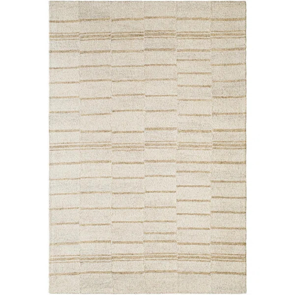 Demie Handmade Hand Tufted Wool Beige/Brown Rug | Wayfair North America