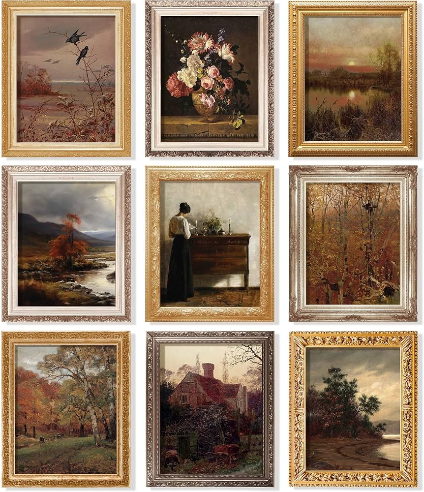 97 Decor Vintage Wall Art Decor - Vintage Fall Prints, Rustic Farmhouse Wall Decor, Neutral Autum... | Amazon (US)