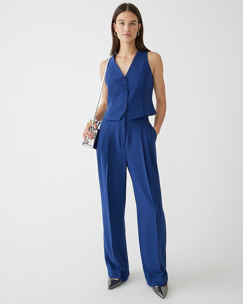 Wide-leg essential pant in city crepe | J. Crew US