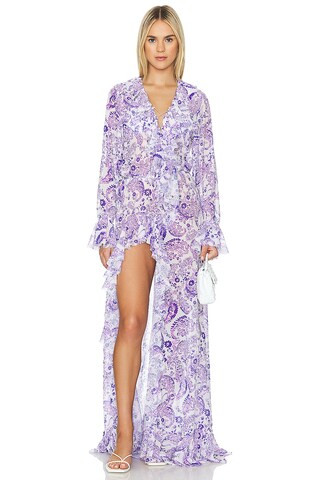 Bellen Dress in Purple Bandana | Revolve Clothing (Global)