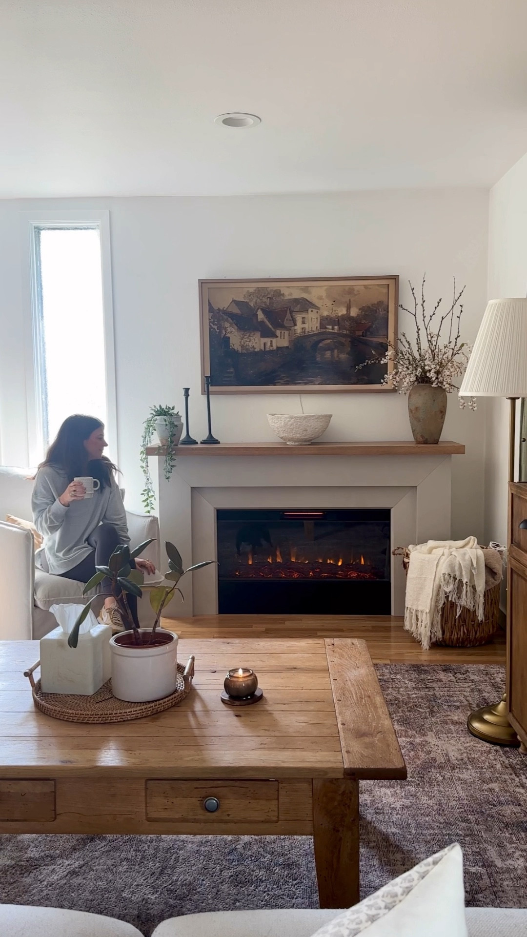 Coziest and easiest plug in fireplace !! 

#LTKHome #LTKSaleAlert #LTKStyleTip