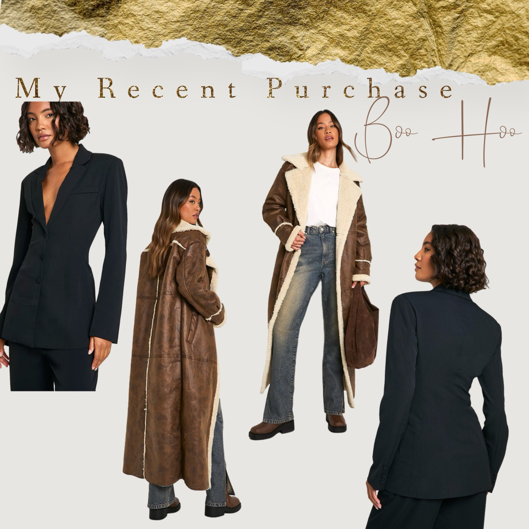 Recent purchase from BooHoo. I been on the hunt for a cinched blazer and I’ve been wanting a coat like this ever since I saw Rihanna in one 😍