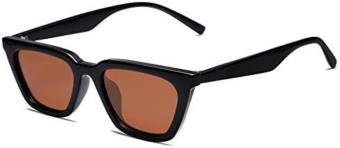 SOJOS Polarized Narrow Square Cateye Sunglasses for Women Retro Trendy Driving Glasses SJ2169 | Amazon (US)