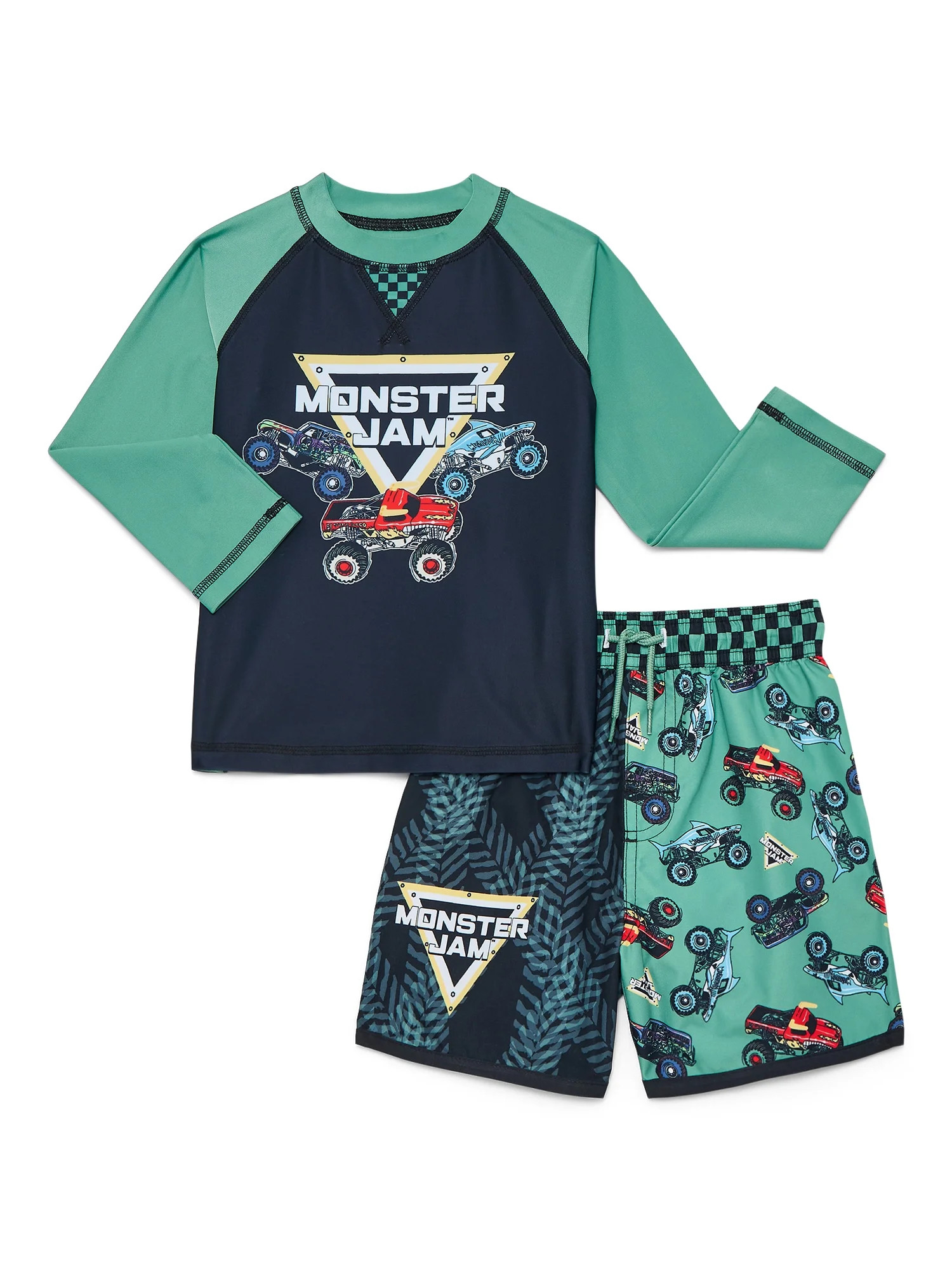 Character Toddler Boy Long- Sleeve Rash Guard and Trunk Swim Set, 2-Piece, Sizes 12M-5T | Walmart (US)