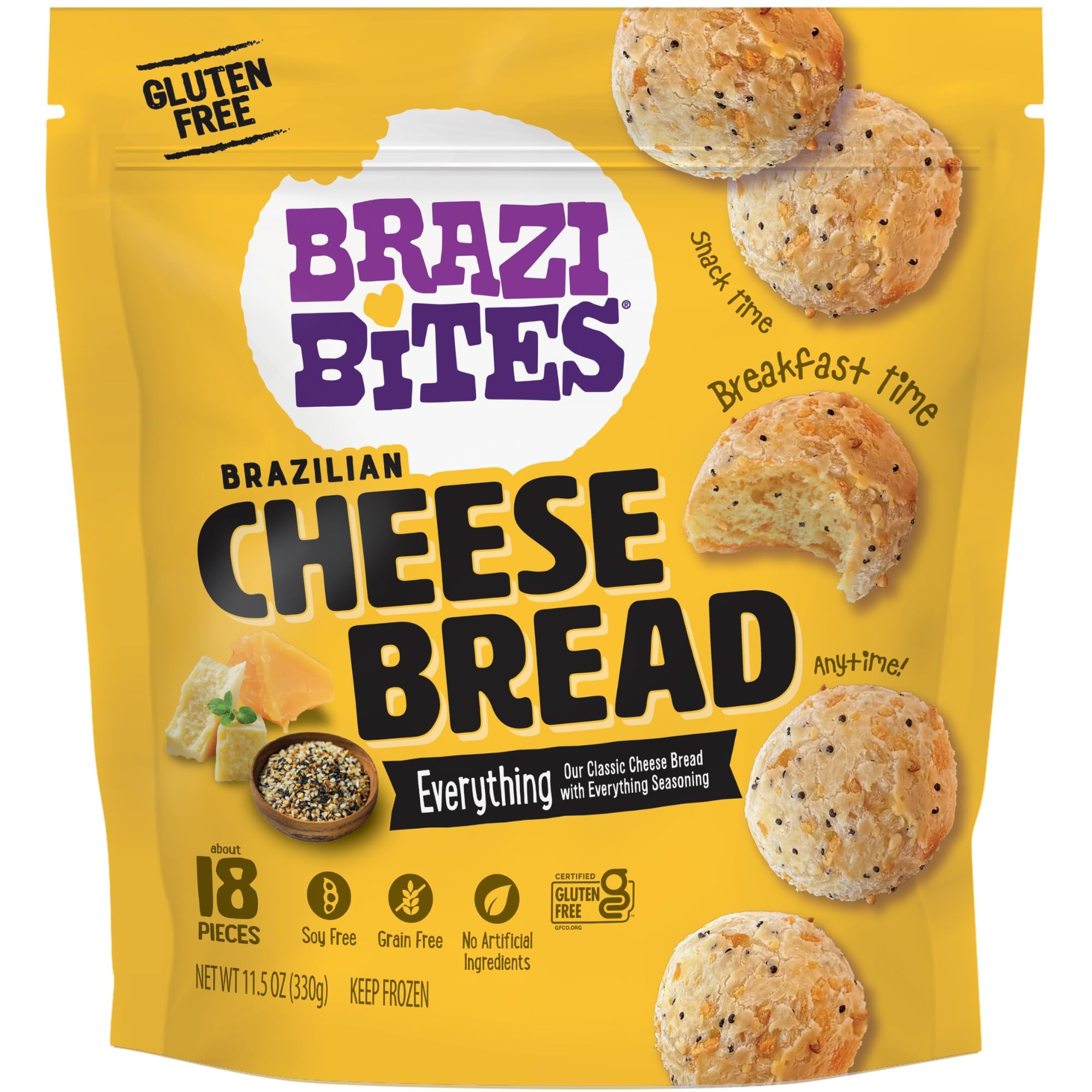 Brazi Bites Everything Brazillian Cheese Bread, 11.5 Oz | Amazon (US)