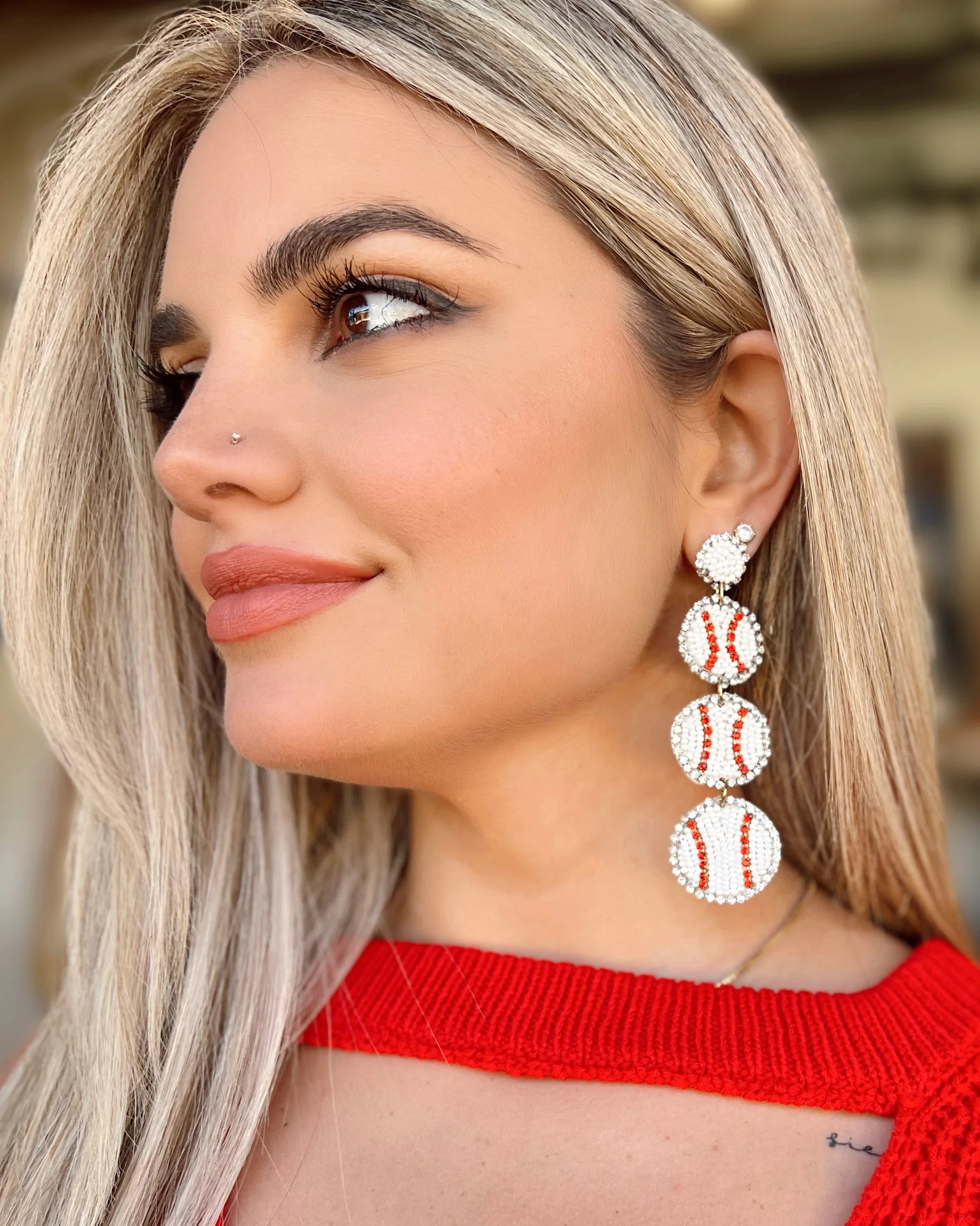 Baseball Triple Hanging Earrings | Live Love Gameday®