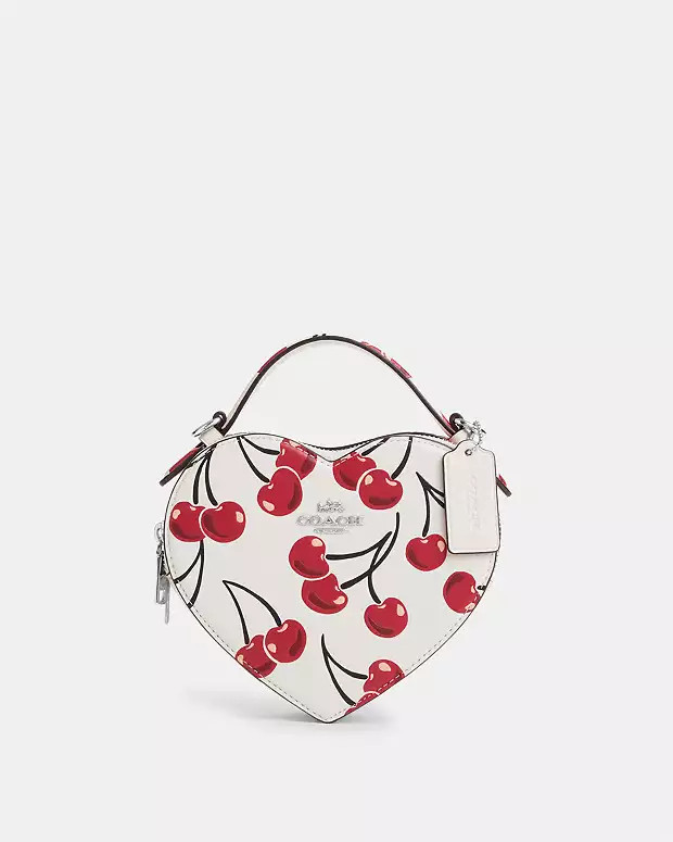 Heart Crossbody Bag With Cherry Print | Coach Outlet US
