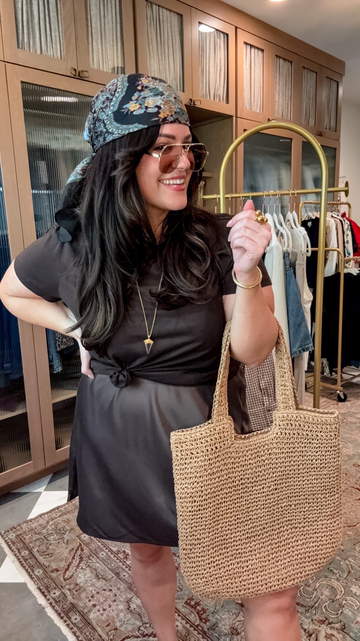 Where we headed in this easy summer outfit? I’m thinking maybe brunch with the besties? We need mimosas, STAT! Used the classic tee + slip skirt from the summer capsule wardrobe to throw together this easy summer midsize outfit. One of my fave ways to add personality to an outfit is adding a lightweight scarf! Which occasion should I tackle next using the 10 summer staples? Let me know! So many outfits coming! 🫶🏻

#LTKStyleTip #LTKSeasonal #LTKMidsize