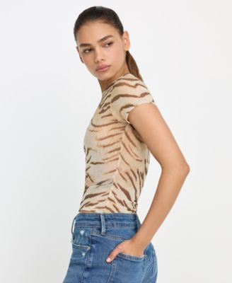 Women's Short-Sleeve Crewneck T-Shirt | Macy's
