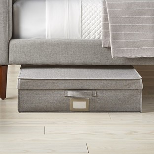 Oxford Grey Under Bed Compactor Storage Box | The Container Store