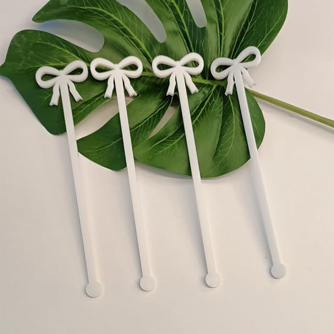 20pcs of Bow Drink Stirrers,Acrylic Drink Stirrer,Bow Drink Stir Stick,Swizzle Sticks for Party&F... | Amazon (US)
