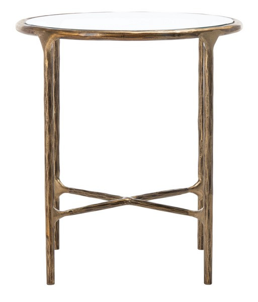 Jessa Forged Metal  Round End Table | Safavieh