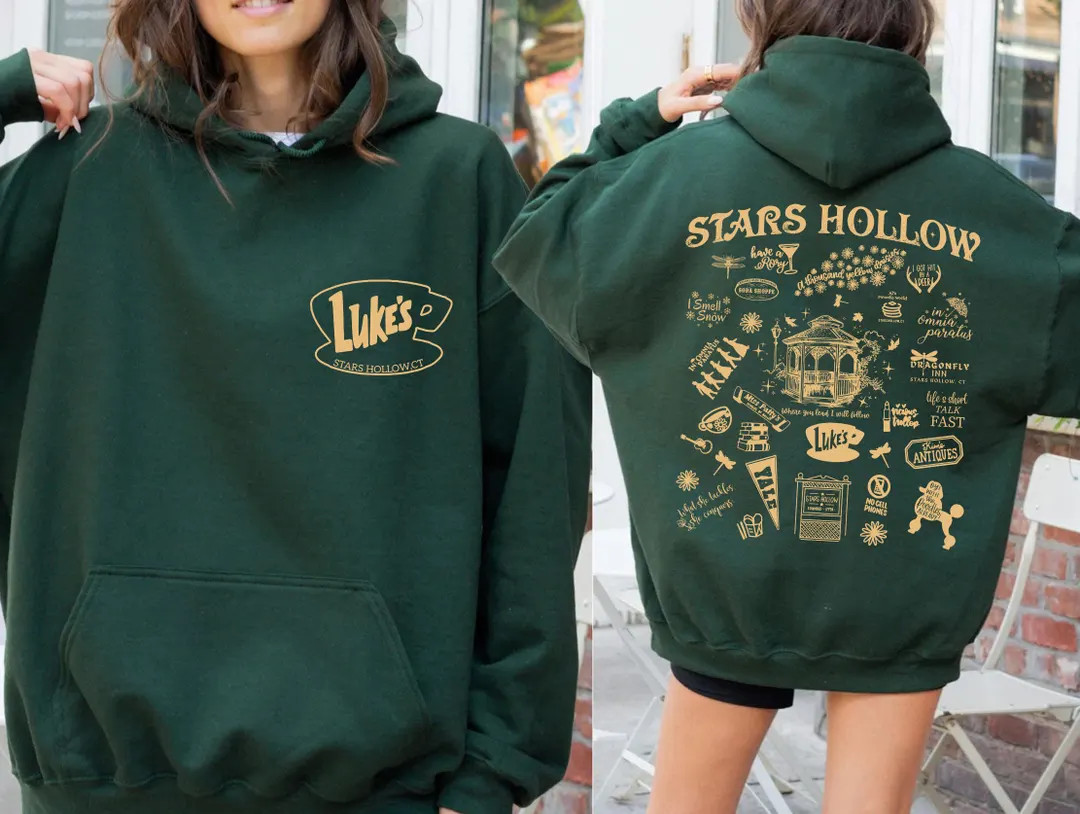 Stars Hollow Sweatshirt,luke's Diner Hoodie,where You Lead I Will Follow, Stars Hollows Fall Shir... | Etsy (US)