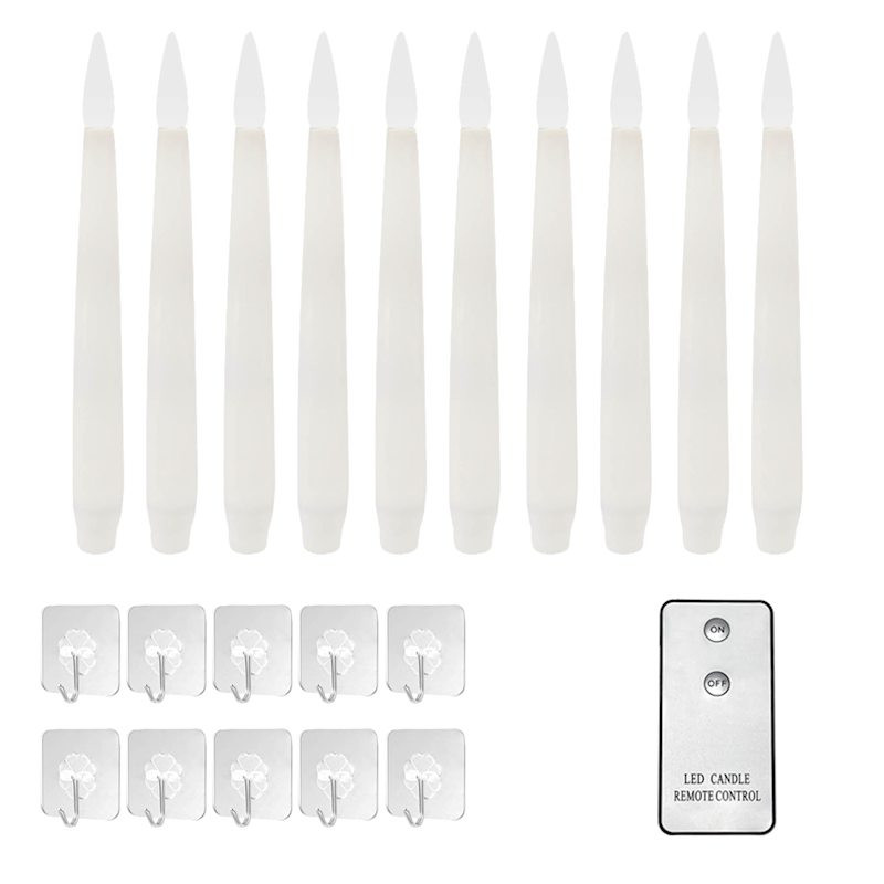 10-Count White Floating Taper Candles, 6" | At Home