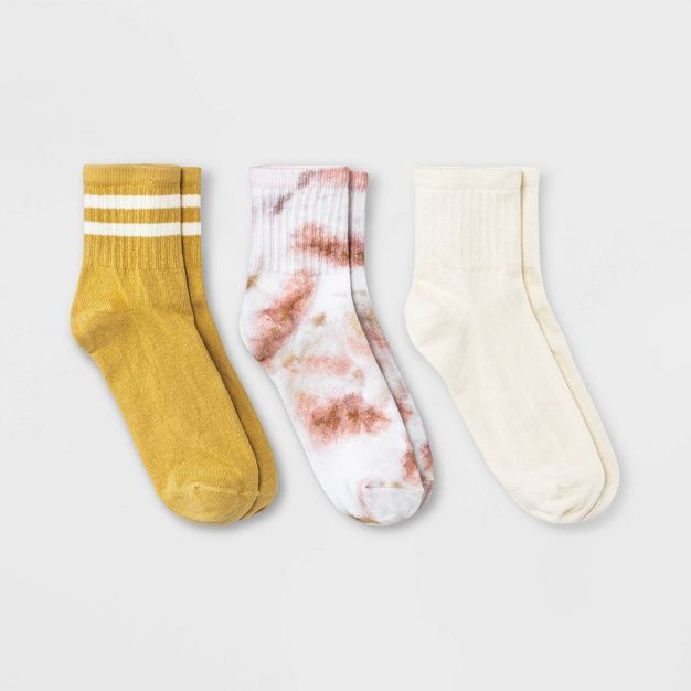 Women's Tie-Dye 3pk Ankle Socks - Universal Thread™ 4-10 | Target