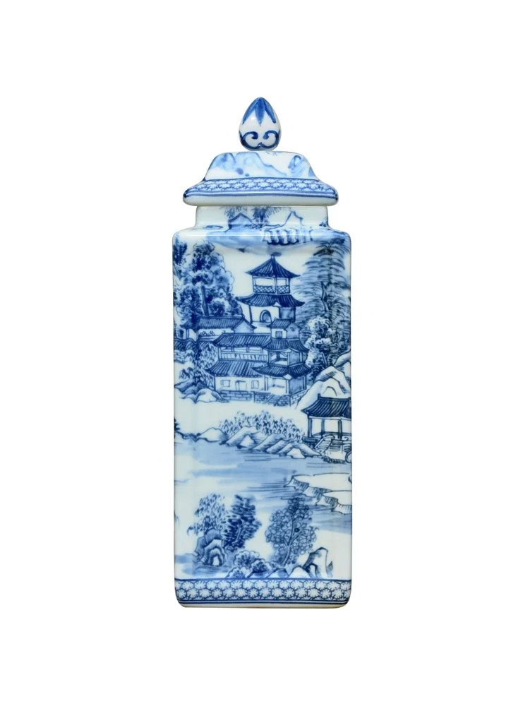Chinoiserie Square Jar — A2 Interior | A2 Interior