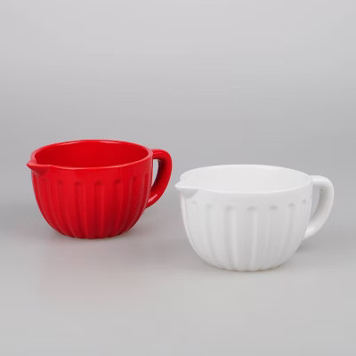 2ct Valentine's Day Mixing Bowl Red/White - Bullseye's Playground™ | Target