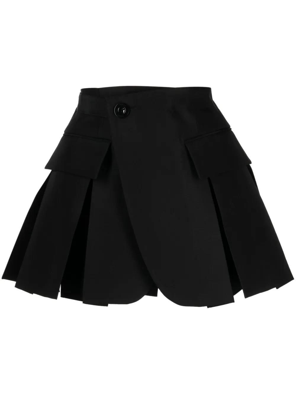 Sacai Pleated A-line Short Shorts - Farfetch | Farfetch Global