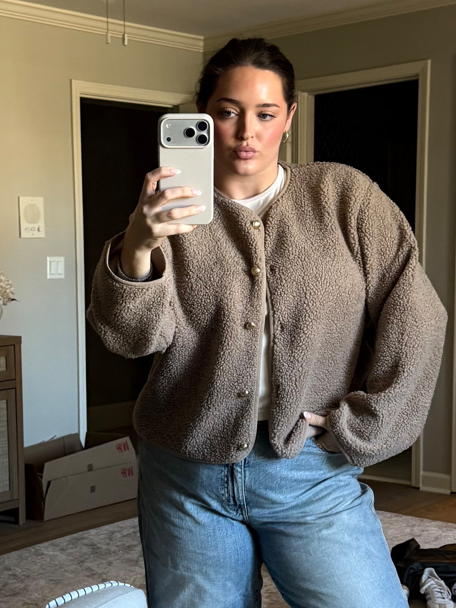 Such a cute affordable teddy jacket to throw on top of any outfit! Comes in 3 different colors 🤎

#LTKFindsUnder50 #LTKootd #LTKMidsize
