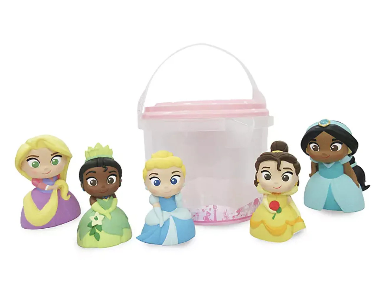 Disney Cinderella Belle Jasmine Tiana Rapunzel Bucket Bath Toy Set New with Tag - Walmart.com | Walmart (US)