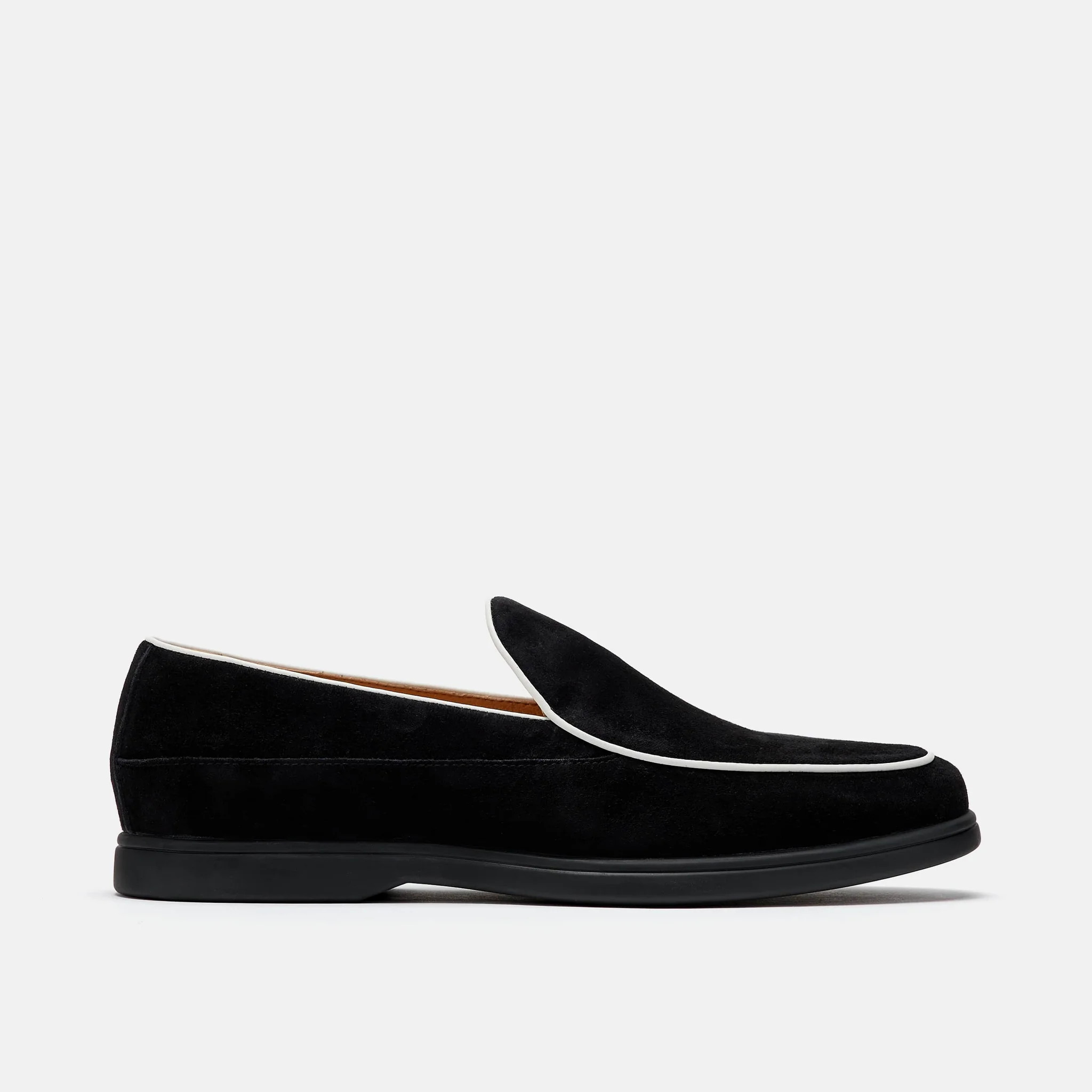 Alessandro Black Suede Venetian Loafers | Marc Nolan