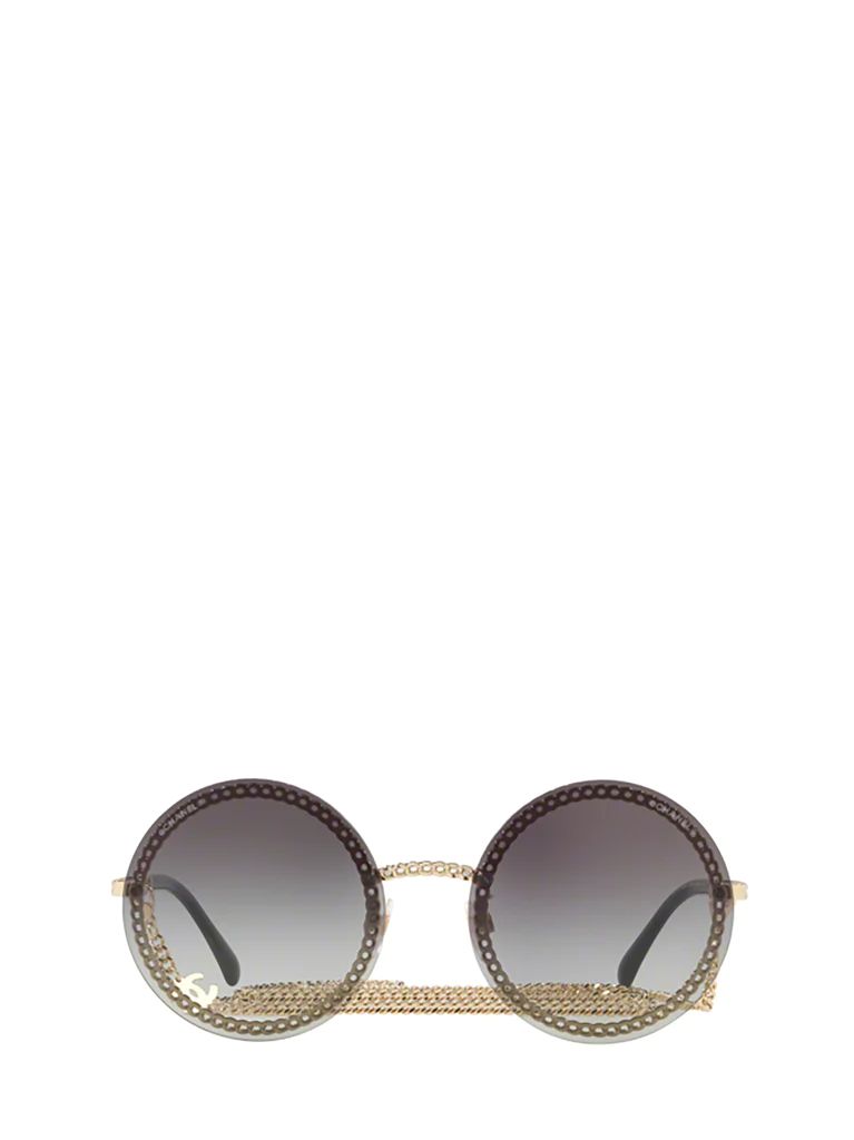 Chanel Round Frame Chain Sunglasses | Cettire Global