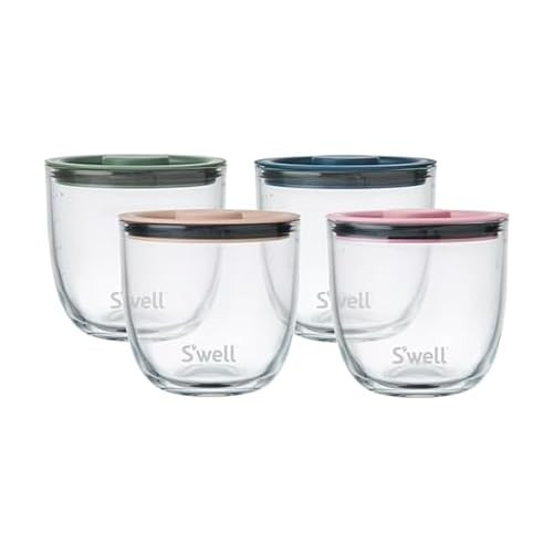 S'well 16oz Glass Prep Bowl Set of 4 For Easy Meal Prep, Vintage Pastels, Made From Durable Tempered Glass | Amazon (US)