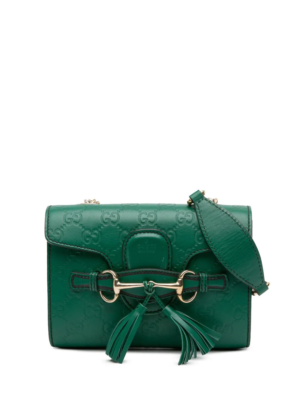 Gucci Pre-Owned 2016-2025 Mini Guccissima Emily crossbody bag - Green | Farfetch Global