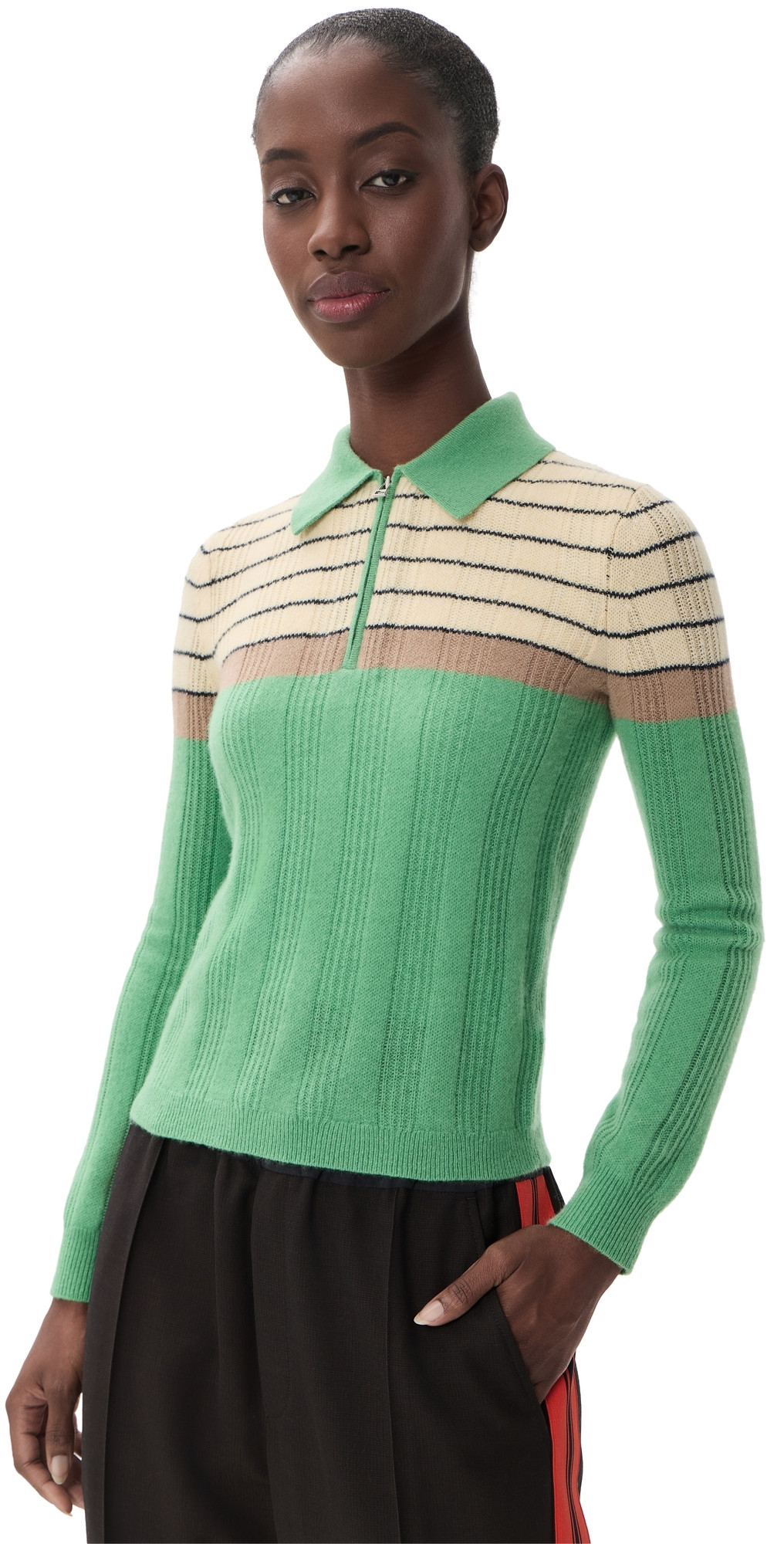 Guest in Residence Cashmere Track Polo Highland Combo M | Shopbop