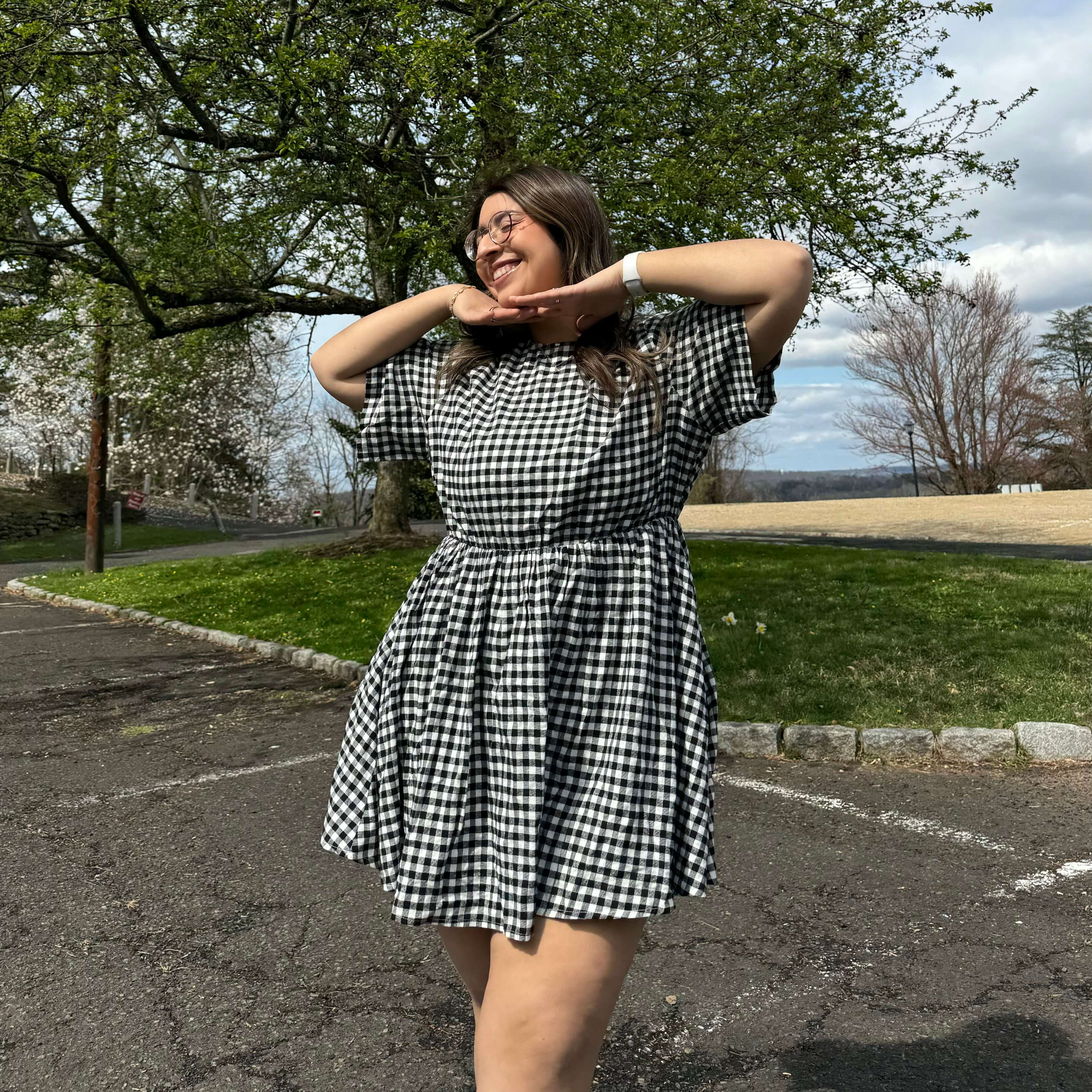 Gingham Dress - Black | Shiny by Nature