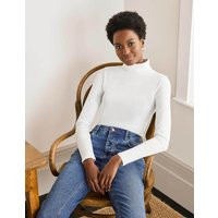 Essential Roll Neck White Women Boden, White | Boden (UK & IE)