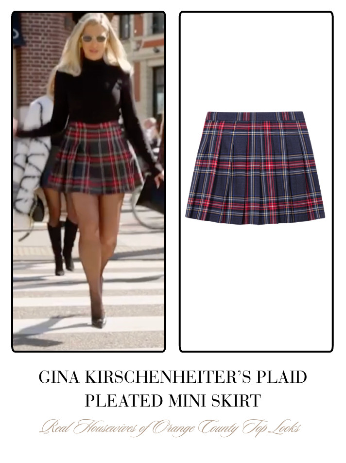 Gina Krischenheiter's Plaid Pleated Mini Skirt 

 