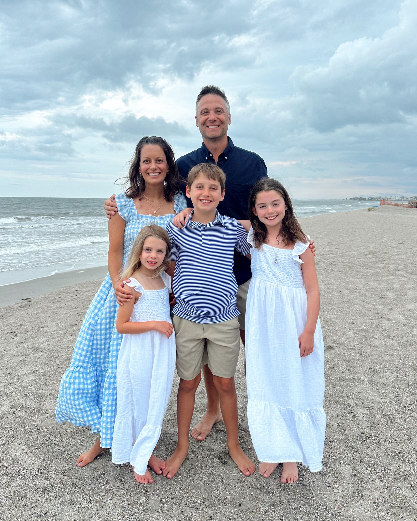 Family photos on the beach - Amazon checkered maxi dress (runs true to size), girl’s target white dresses (true to size), boys polo striped collared shirt (true to size)

#LTKOver40 #LTKFamily #LTKFindsUnder50