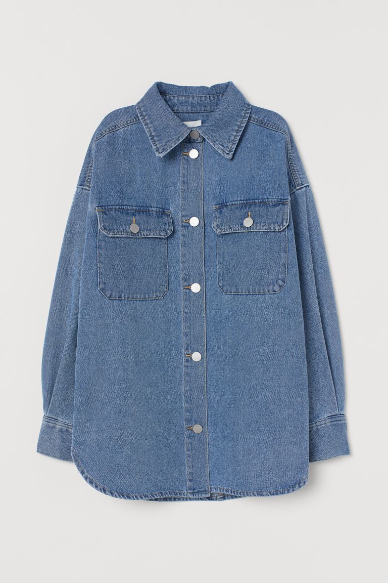 Blusenjacke aus Denim | H&M (DE, AT, CH, DK, NL, NO, FI)