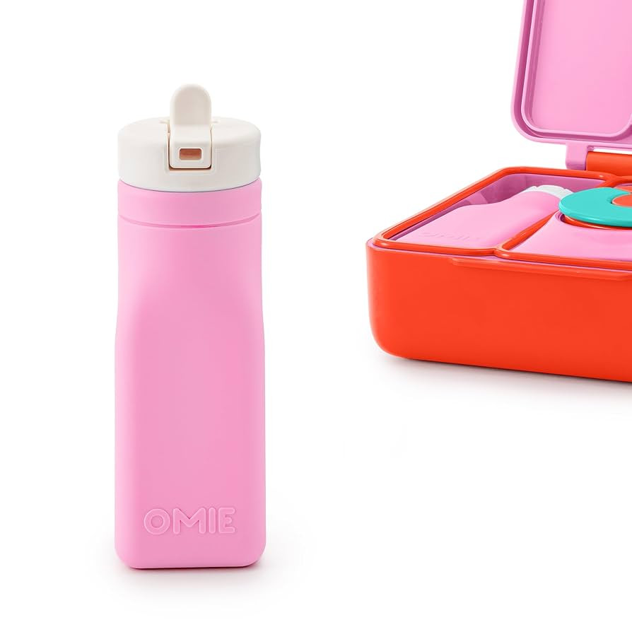 Omie OmieBox Reusable Silicone Water Bottle - 8.7 oz, Straw Top, BPA-Free & Phthalate-Free, Leak-... | Amazon (US)