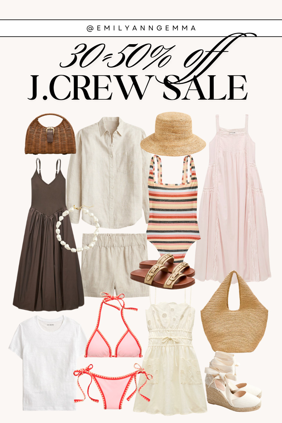 J.Crew 30-50% off sale! 🤍

Summer dresses
Beach Vacation Outfit
Summer Swim
Swimsuit
Summer Outfits
Wedding Guest Dress Summer
Summer Sandals
Emily Ann Gemma
Sunglasses 

 #LTKootd #LTKSaleAlert #LTKSwim